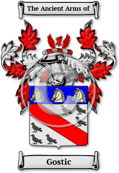Gostic Family Crest Download (jpg) Legacy Series - 150 DPI