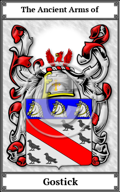 Gostick Family Crest Download (JPG)  Book Plated - 150 DPI