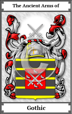 Gothic Family Crest Download (JPG)  Book Plated - 150 DPI