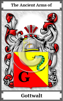 Gottwalt Family Crest Download (JPG)  Book Plated - 150 DPI