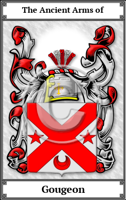 Gougeon Family Crest Download (JPG)  Book Plated - 150 DPI