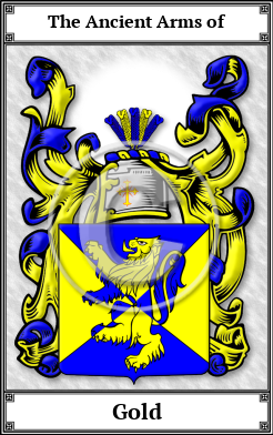 Gold Family Crest Download (JPG) Book Plated - 600 DPI