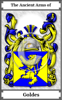 Goldes Family Crest Download (JPG) Book Plated - 600 DPI