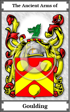 Goulding Family Crest Download (JPG)  Book Plated - 150 DPI