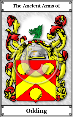 Odding Family Crest Download (JPG)  Book Plated - 150 DPI