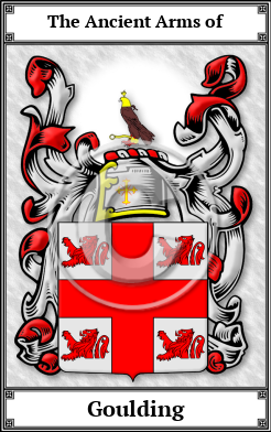 Goulding Family Crest Download (JPG) Book Plated - 600 DPI