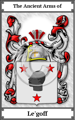 Le'goff Family Crest Download (JPG) Book Plated - 600 DPI