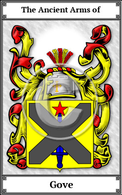 Gove Family Crest Download (JPG)  Book Plated - 150 DPI