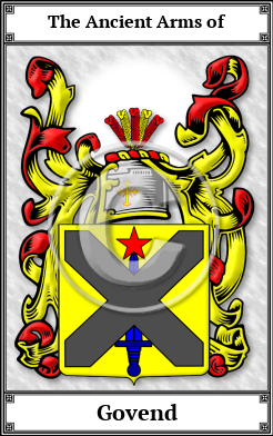 Govend Family Crest Download (JPG) Book Plated - 600 DPI