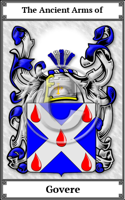 Govere Family Crest Download (JPG) Book Plated - 600 DPI