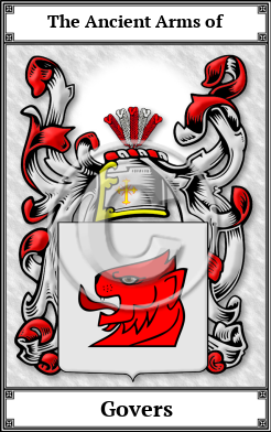 Govers Family Crest Download (JPG)  Book Plated - 150 DPI