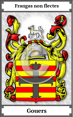 Gouers Family Crest Download (JPG)  Book Plated - 150 DPI
