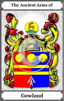 Gowland Family Crest Download (JPG) Book Plated - 600 DPI