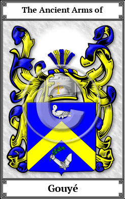 Gouyé Family Crest Download (JPG)  Book Plated - 150 DPI