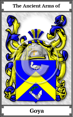 Goya Family Crest Download (JPG)  Book Plated - 150 DPI