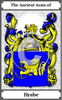Hrabe Family Crest Download (JPG)  Book Plated - 150 DPI