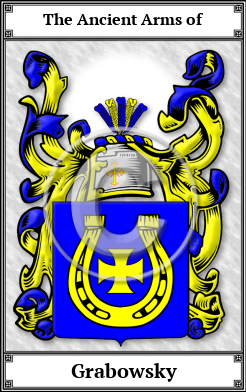 Grabowsky Family Crest Download (JPG)  Book Plated - 150 DPI