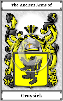 Graysick Family Crest Download (JPG) Book Plated - 600 DPI