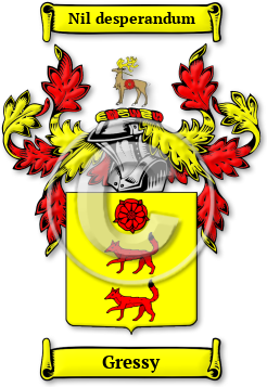 Gressy Family Crest Download (jpg) Legacy Series - 150 DPI