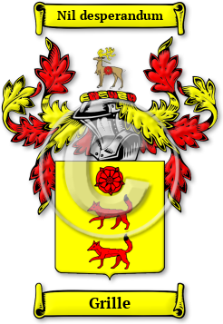 Grille Family Crest Download (jpg) Legacy Series - 150 DPI