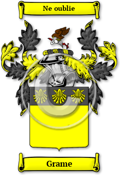 Grame Family Crest Download (jpg) Legacy Series - 150 DPI