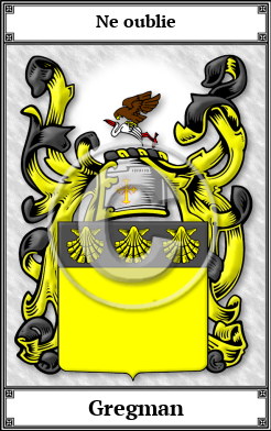 Gregman Family Crest Download (JPG)  Book Plated - 150 DPI