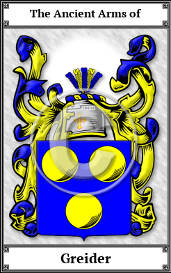 Greider Family Crest Download (JPG)  Book Plated - 150 DPI