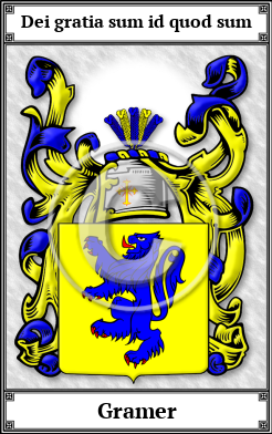 Gramer Family Crest Download (JPG)  Book Plated - 150 DPI