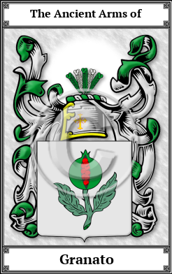 Granato Family Crest Download (JPG)  Book Plated - 150 DPI