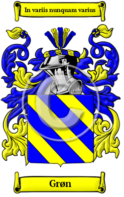 Grøn Family Crest Download (JPG) Heritage Series - 300 DPI