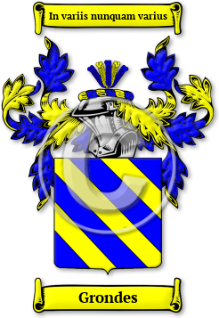 Grondes Family Crest Download (jpg) Legacy Series - 150 DPI