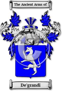 De'grandi Family Crest Download (jpg) Legacy Series - 150 DPI