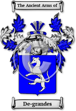 De-grandes Family Crest Download (jpg) Legacy Series - 150 DPI