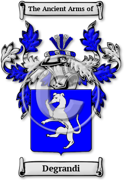 Degrandi Family Crest Download (jpg) Legacy Series - 150 DPI