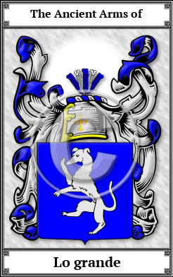 Lo grande Family Crest Download (JPG)  Book Plated - 150 DPI