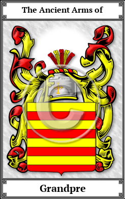 Grandpre Family Crest Download (JPG) Book Plated - 600 DPI