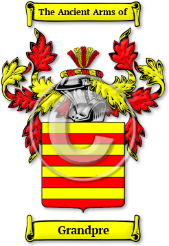 Grandpre Family Crest Download (JPG) Legacy Series - 600 DPI
