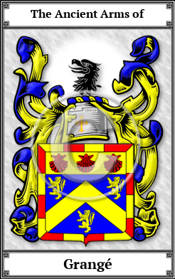 Grangé Family Crest Download (JPG)  Book Plated - 150 DPI