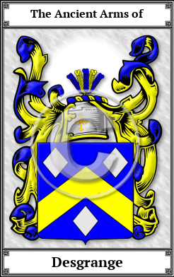 Desgrange Family Crest Download (JPG) Book Plated - 600 DPI