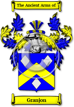 Granjon Family Crest Download (JPG) Legacy Series - 600 DPI