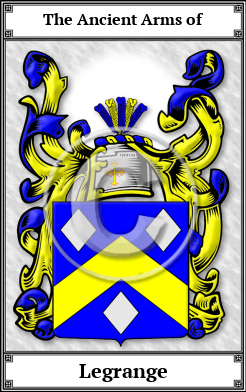 Legrange Family Crest Download (JPG)  Book Plated - 150 DPI