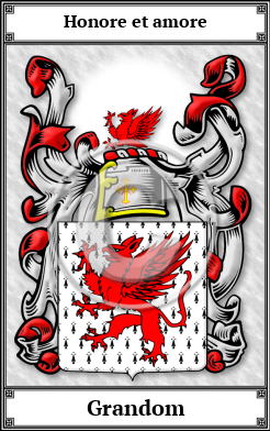 Grandom Family Crest Download (JPG)  Book Plated - 150 DPI