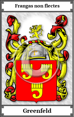 Greenfeld Family Crest Download (JPG) Book Plated - 600 DPI