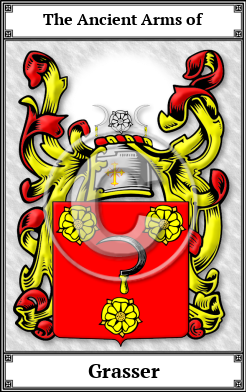 Grasser Family Crest Download (JPG)  Book Plated - 150 DPI