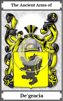 De'gracia Family Crest Download (JPG) Book Plated - 150 DPI