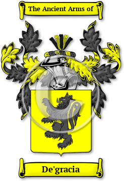 De'gracia Family Crest Download (JPG) Legacy Series - 600 DPI