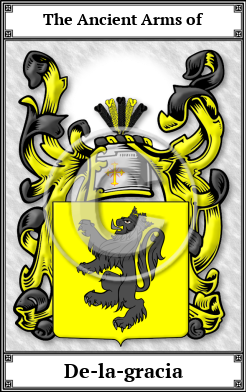 De-la-gracia Family Crest Download (JPG)  Book Plated - 150 DPI