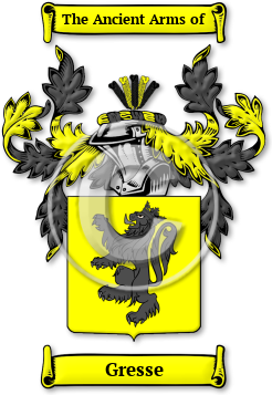 Gresse Family Crest Download (jpg) Legacy Series - 150 DPI