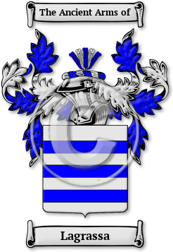 Lagrassa Family Crest Download (jpg) Legacy Series - 150 DPI