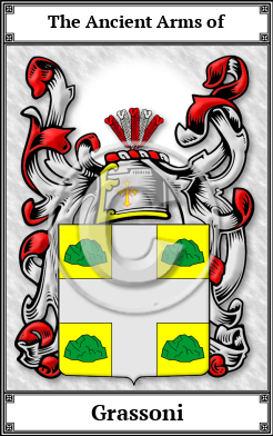 Grassoni Family Crest Download (JPG)  Book Plated - 150 DPI